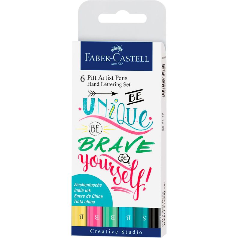 Marcador Lettering Tonos Pasteles Faber-Castell x6 uds.-0