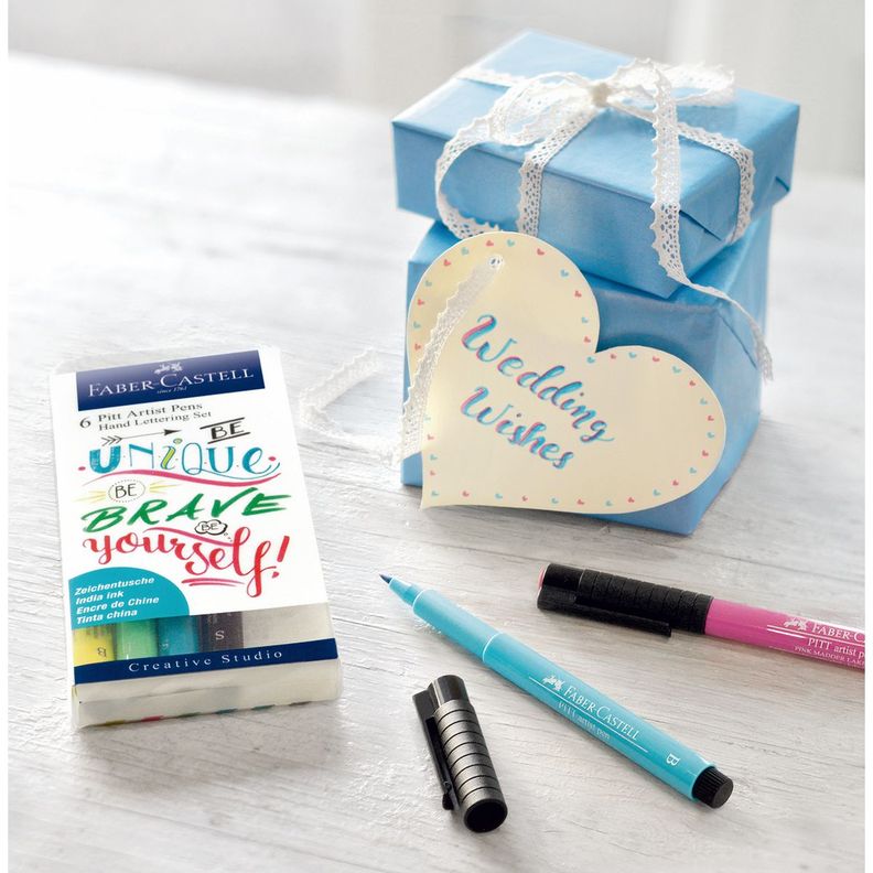 Marcador Lettering Tonos Pasteles Faber-Castell x6 uds.-1