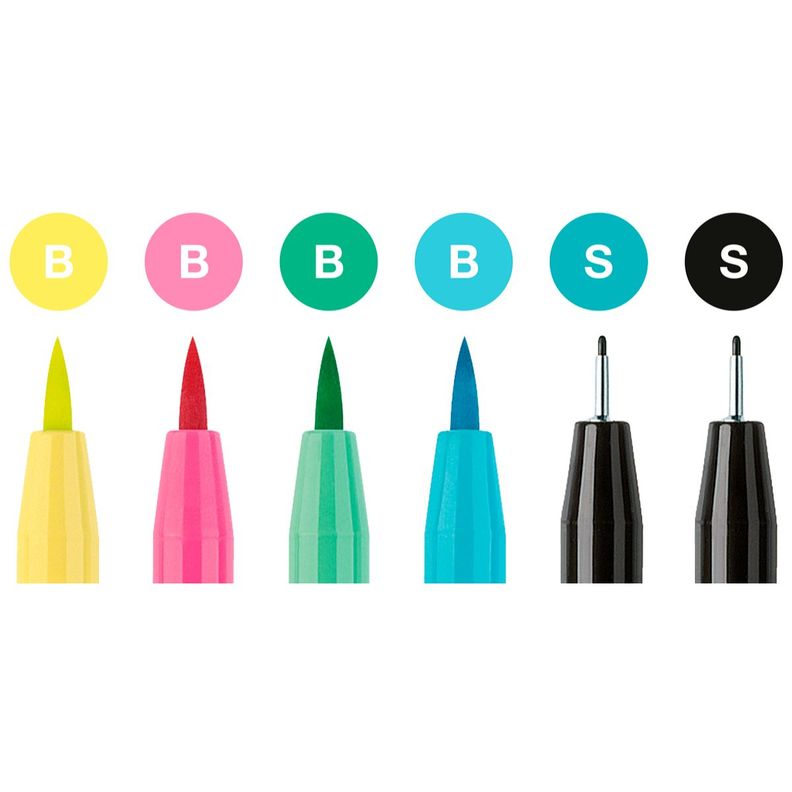 Marcador Lettering Tonos Pasteles Faber-Castell x6 uds.-2