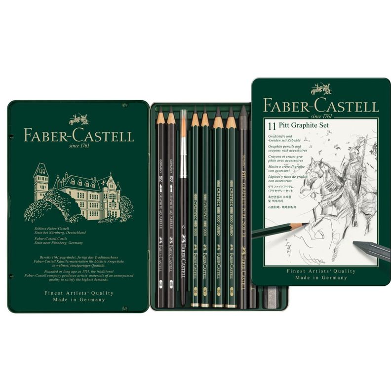 Lápiz Grafito Pitt Monochrome Faber-Castell 11 uds.-0