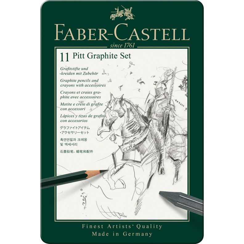 Lápiz Grafito Pitt Monochrome Faber-Castell 11 uds.-1