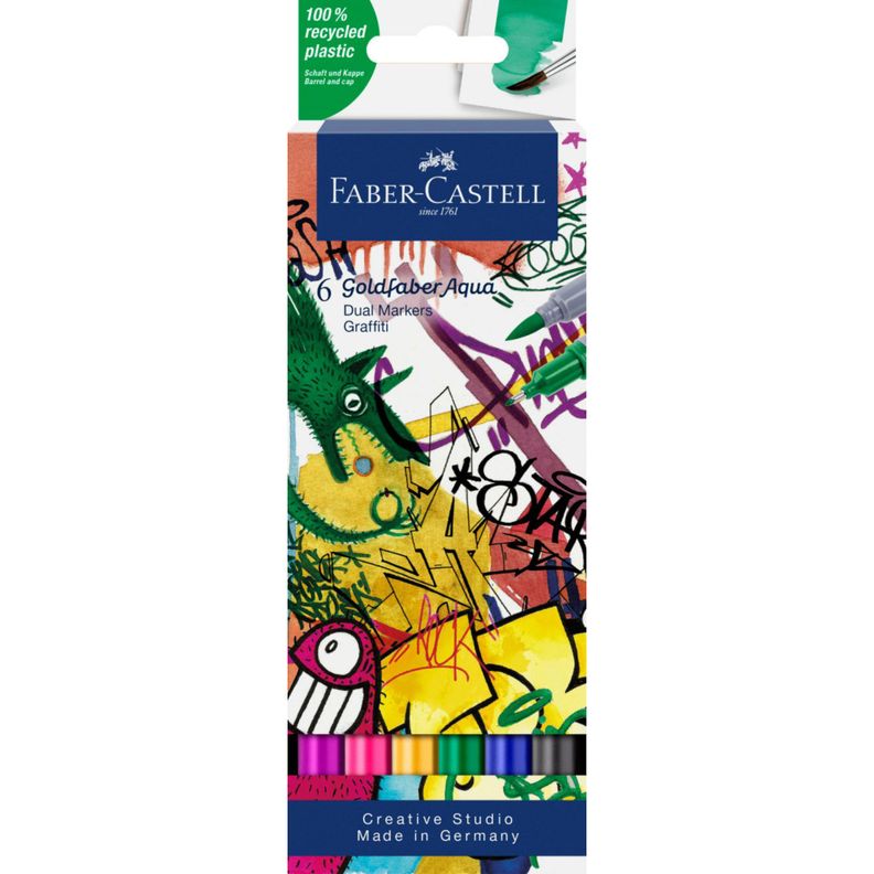 Marcador Dual Goldfaber Aqua Faber-Castell x6 Color Graffiti-0