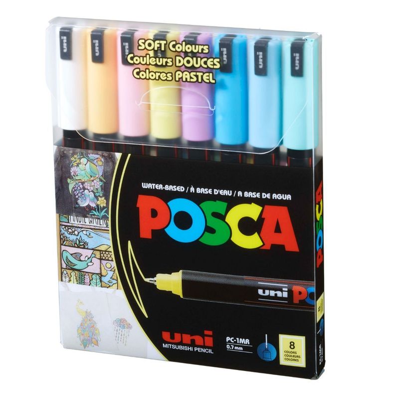 Set Marcadores POSCA 1MR 8 Colores Pastel-0