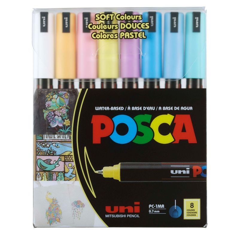 Set Marcadores POSCA 1MR 8 Colores Pastel-1