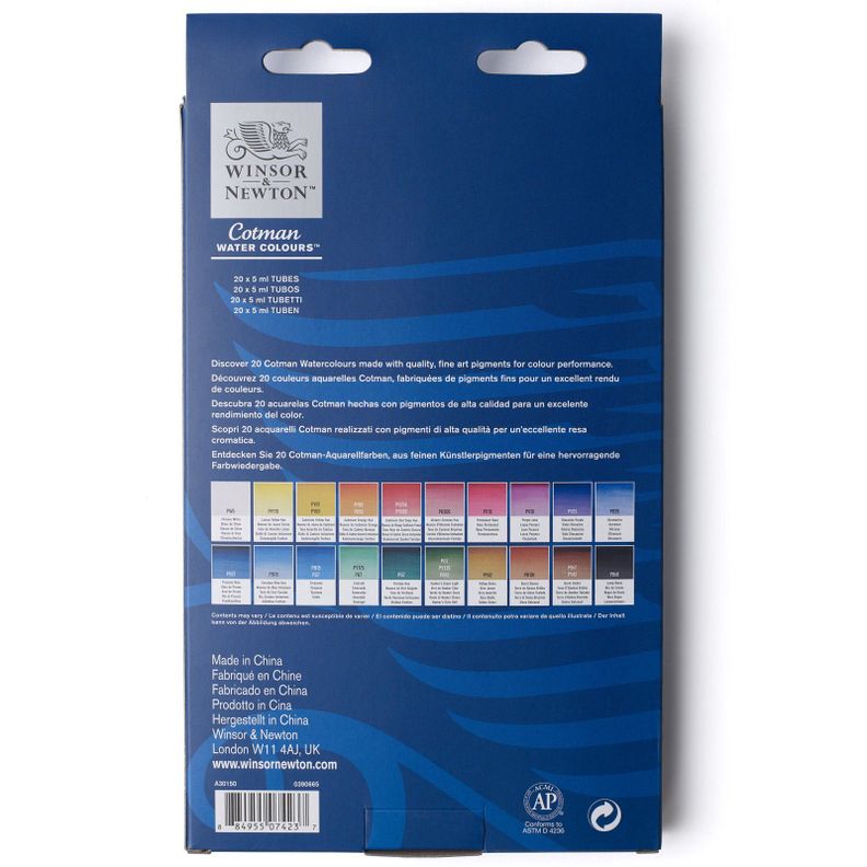 Set Inicial Acuarela Cotman Winsor & Newton 20x5ml-2