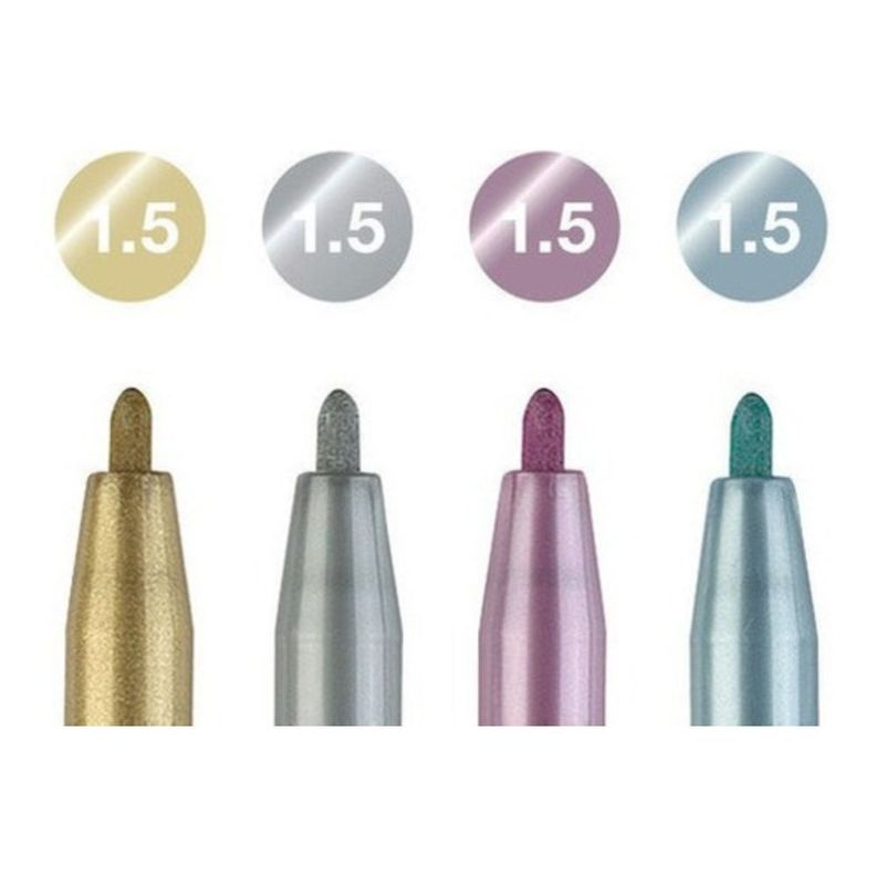 Macador Lettering Tonos Metalicos Faber-Castell x4 Colores-2