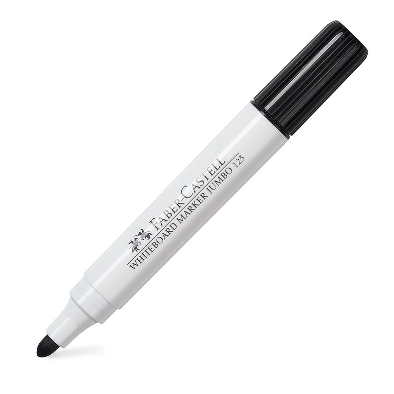 Marcador Pizarra Blanca Jumbo 123 Faber-Castell Negro-0