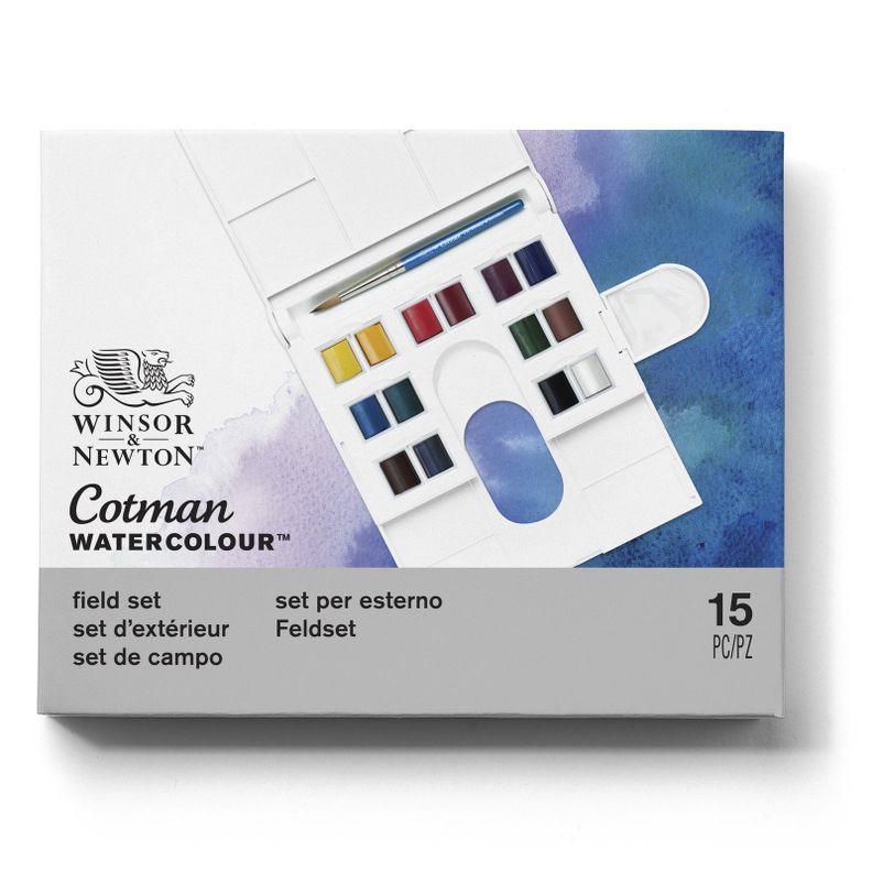 Set de Acuarelas Cotman Winsor & Newton 14 Medias Pastillas-0