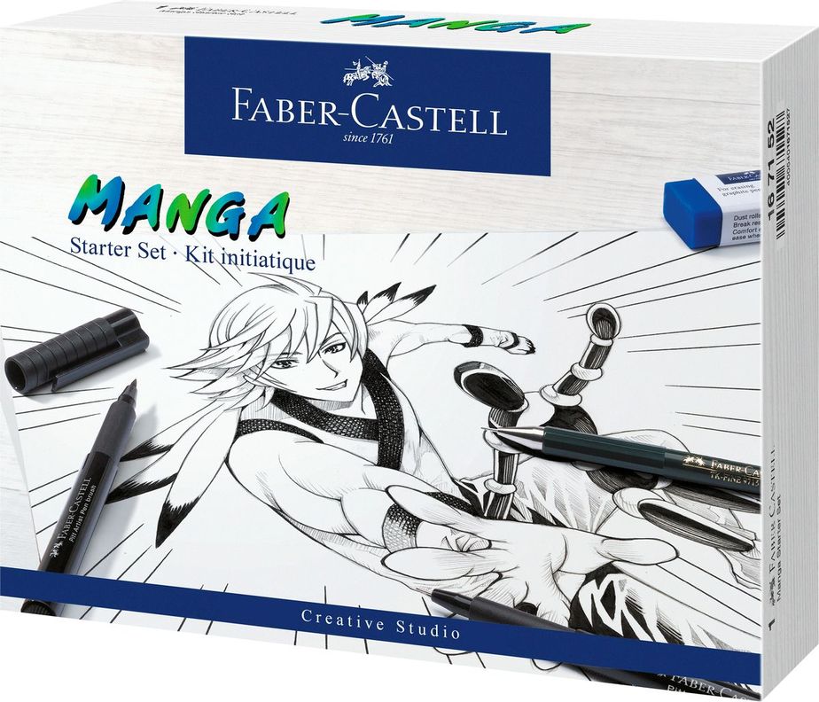 Lápices Tiralíneas Manga Starter Faber-Castell 8 Piezas-0