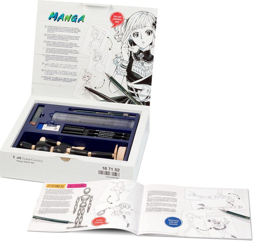 Lápices Tiralíneas Manga Starter Faber-Castell 8 Piezas-2