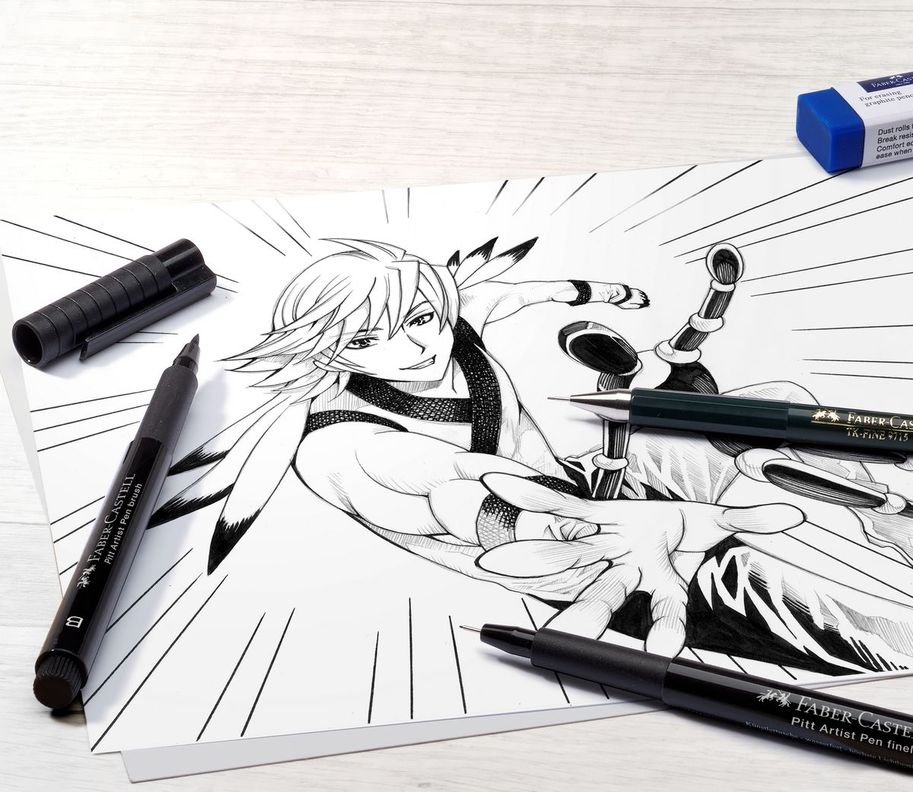 Lápices Tiralíneas Manga Starter Faber-Castell 8 Piezas-3