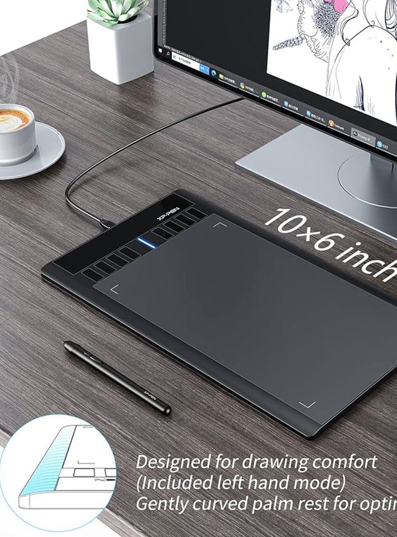 Tableta Digitalizadora Xp-pen Star 03 V2 Black Usb Dibujo-4