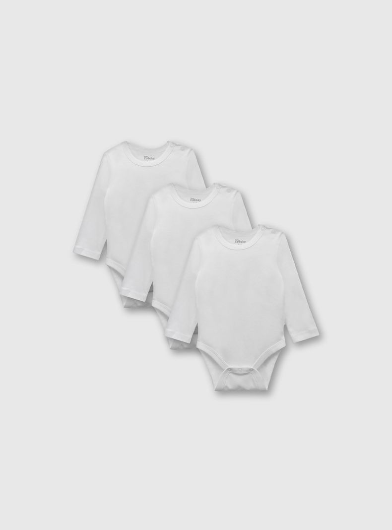 Pack de Bodies Unisex Blanco 54247 Colloky-0