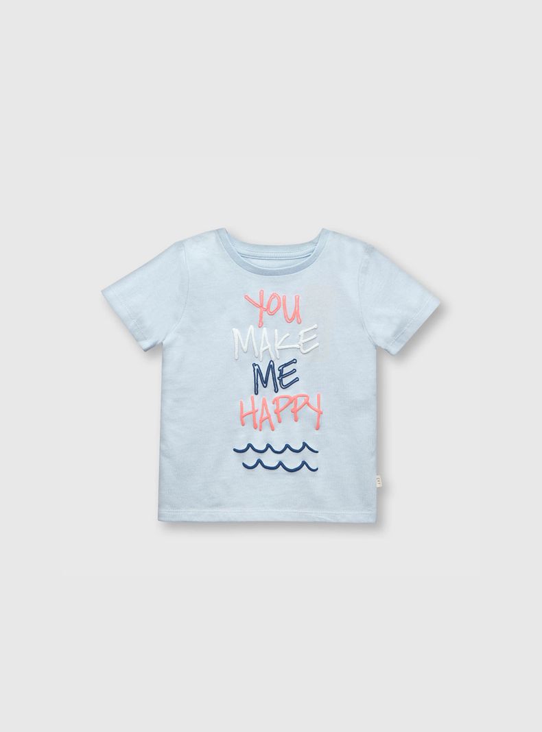 Polera Niño Celeste (3 A 36 Meses) Colloky