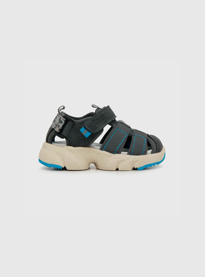 Sandalia De Niño Straps Chunky Gris (21 A 27) Colloky-1