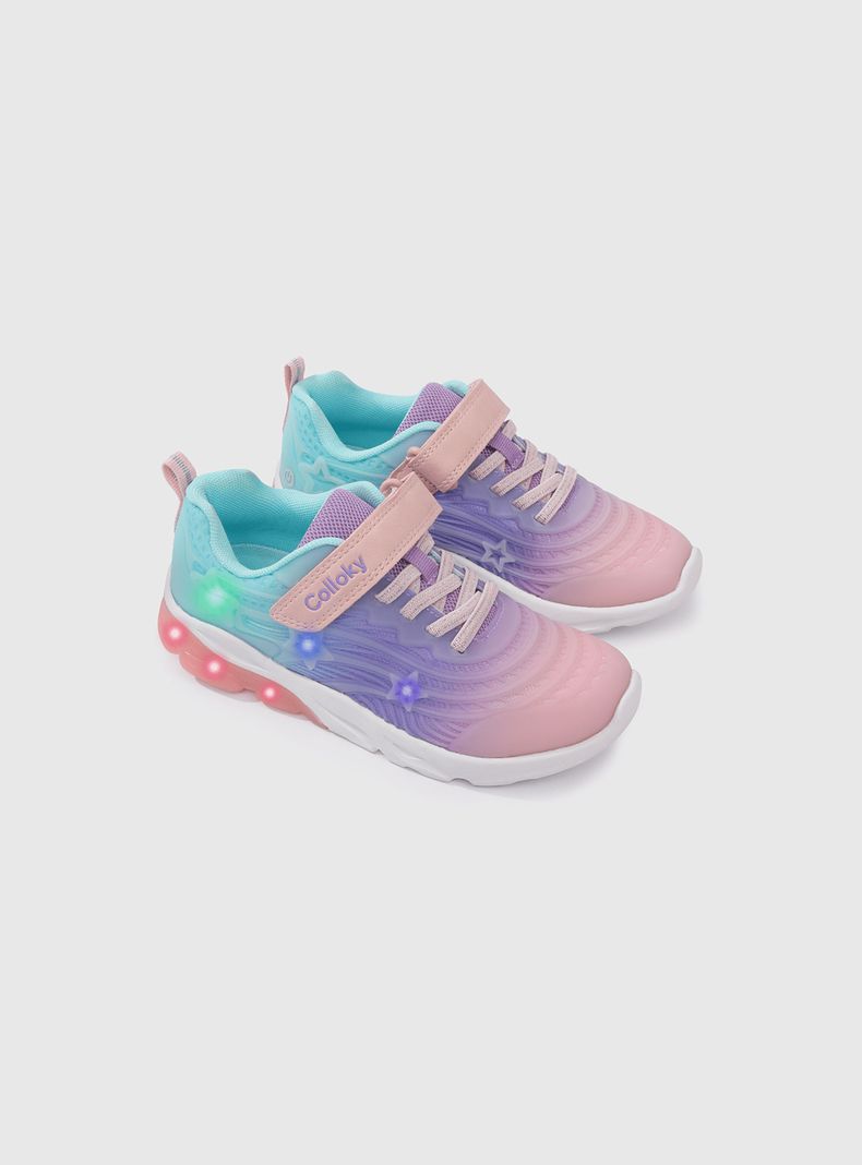 Zapatilla Luces Niña Morado 53870 Colloky