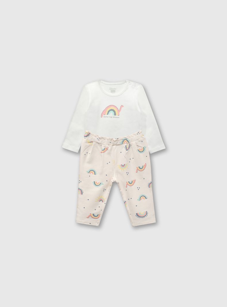 Conjunto Body/Pantalon Niña Blanco 52985 Colloky-0