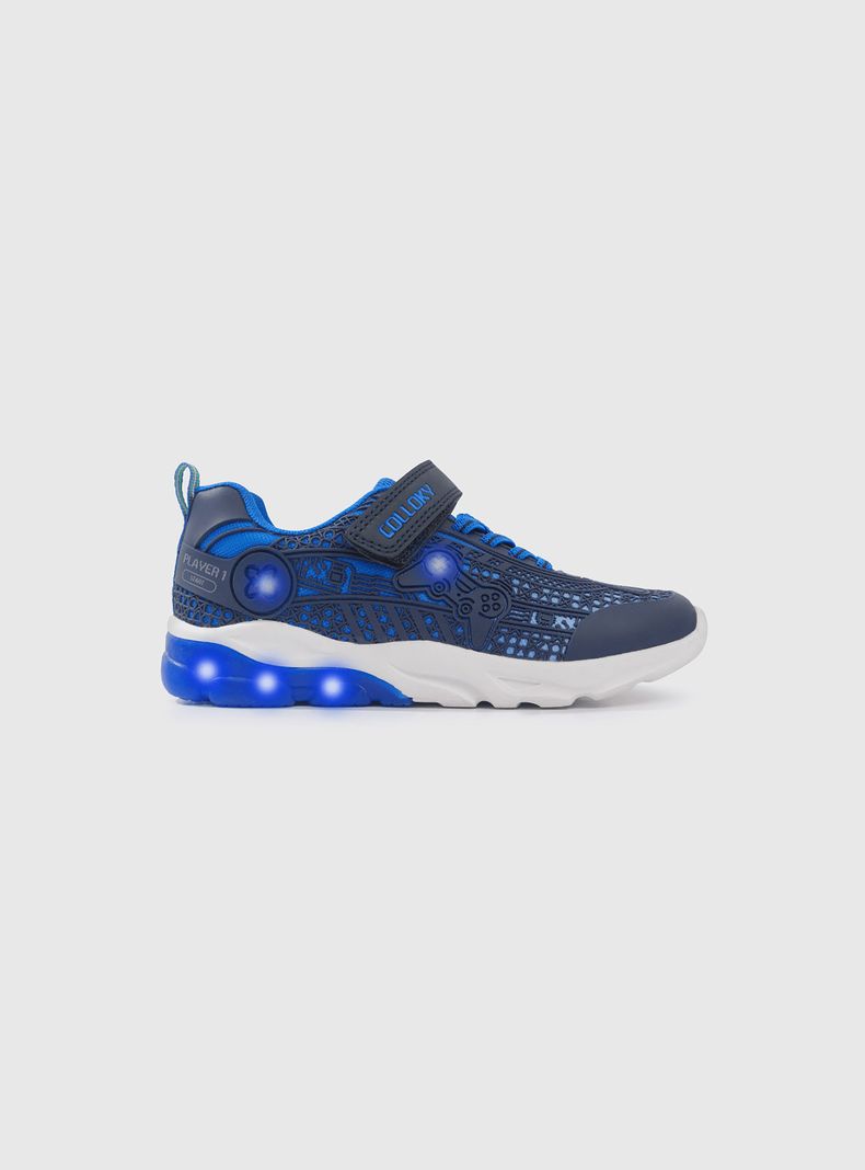 Zapatilla Luces Niño Azul 53875 Colloky-1