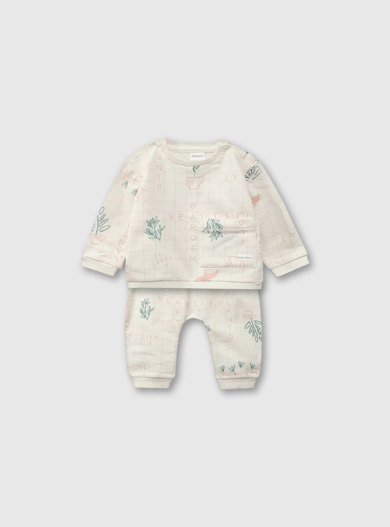 Conjunto Polerón / Pantalón Niña Beige 55263 Colloky-0