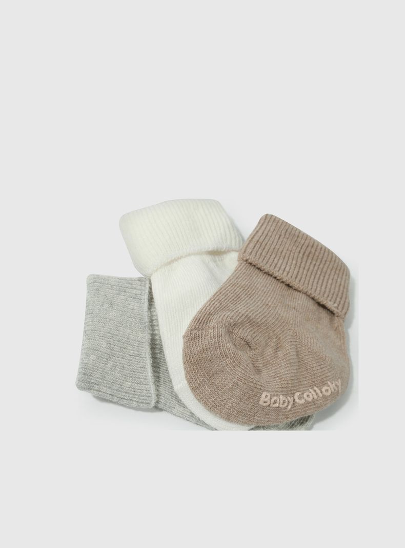 Calcetín Deportivo Unisex Beige 55407 Colloky-1