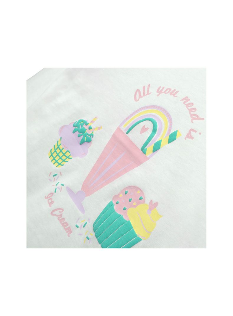 Polera De Bebé Niña Helado Blanco (3 A 36 Meses) Colloky-2
