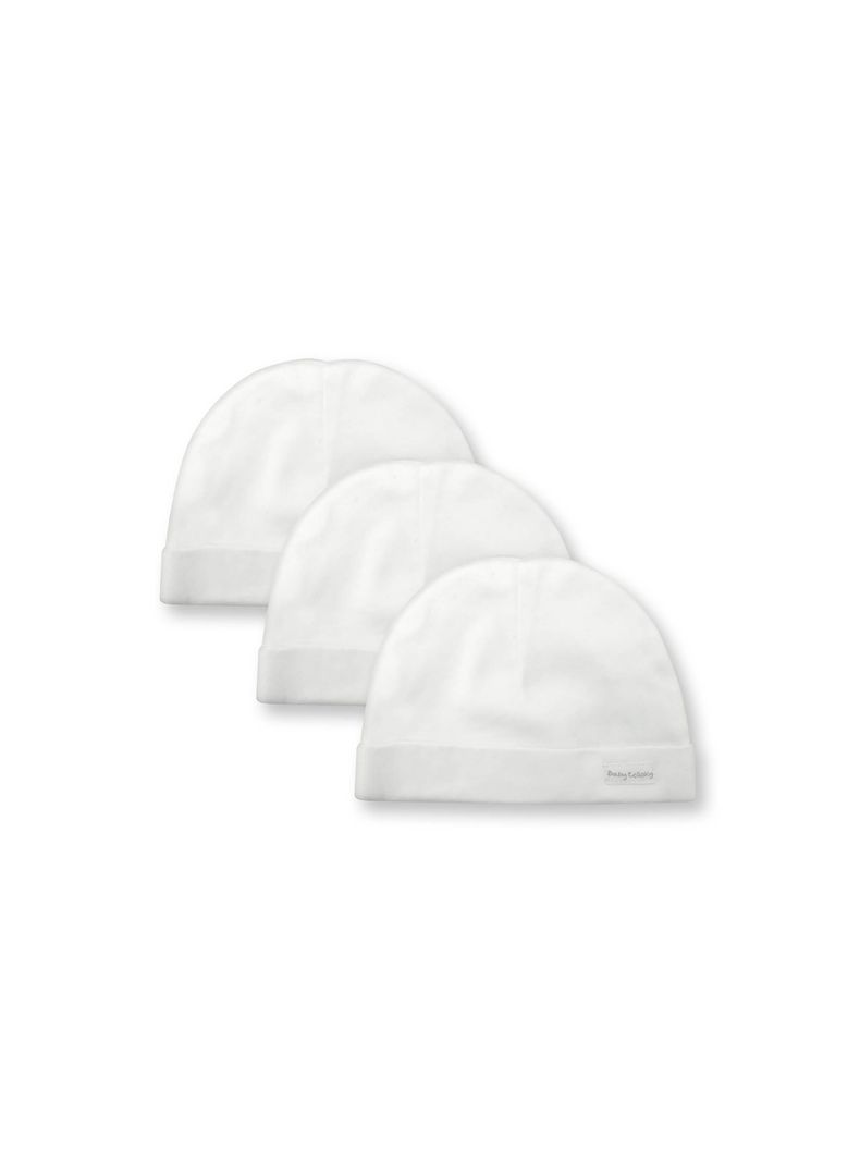 Gorro Bebé Algodón 3 Pack Blanco (Talla Única) Colloky-0