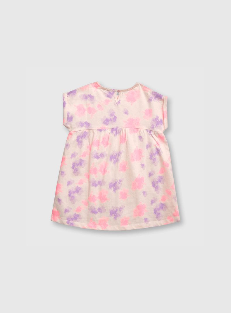 Vestido De Bebe Niña Rosado (3 A 36 Meses) Colloky-1