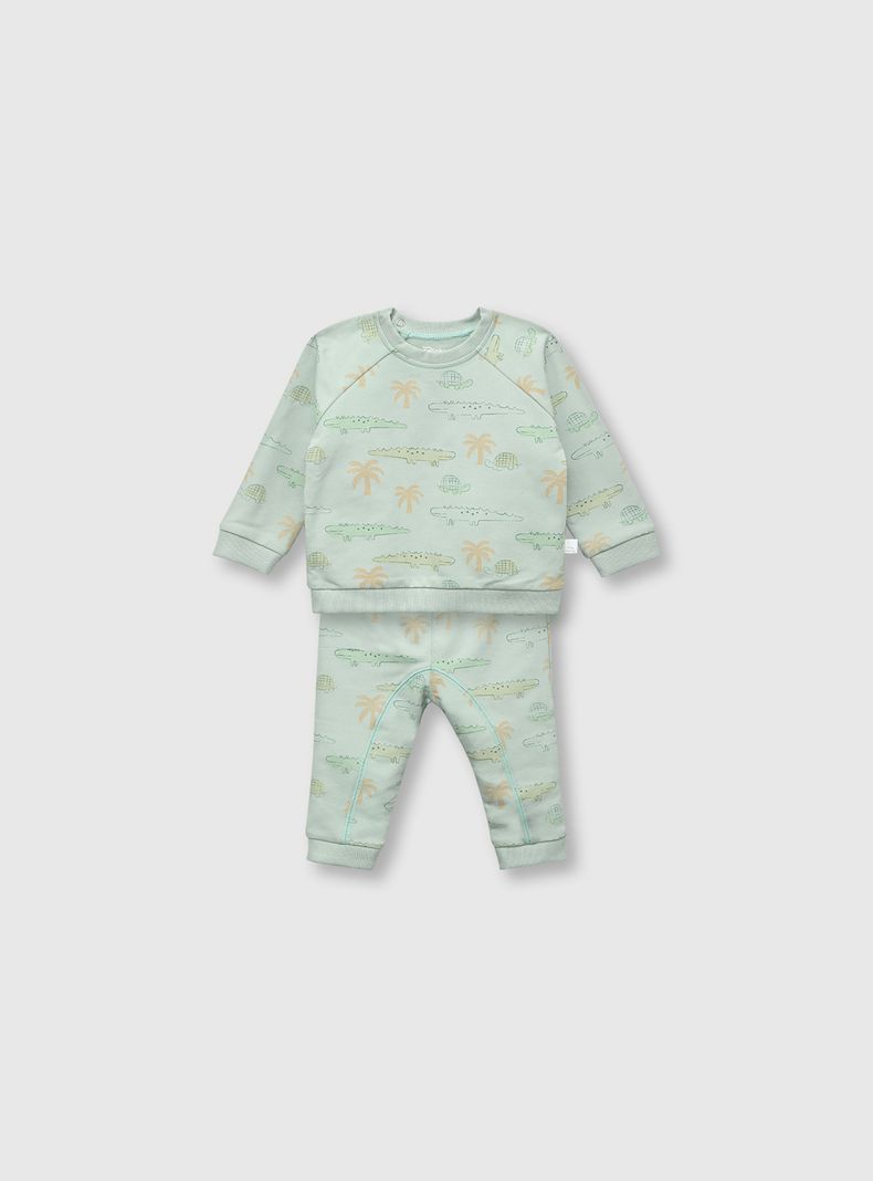 Conjunto Polerón / Pantalón Niño Verde 55264 Colloky-0
