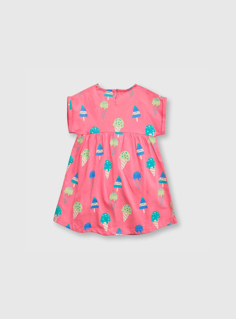 Vestido Niña Estampado Rosado (3 A 36 Meses) Colloky-1