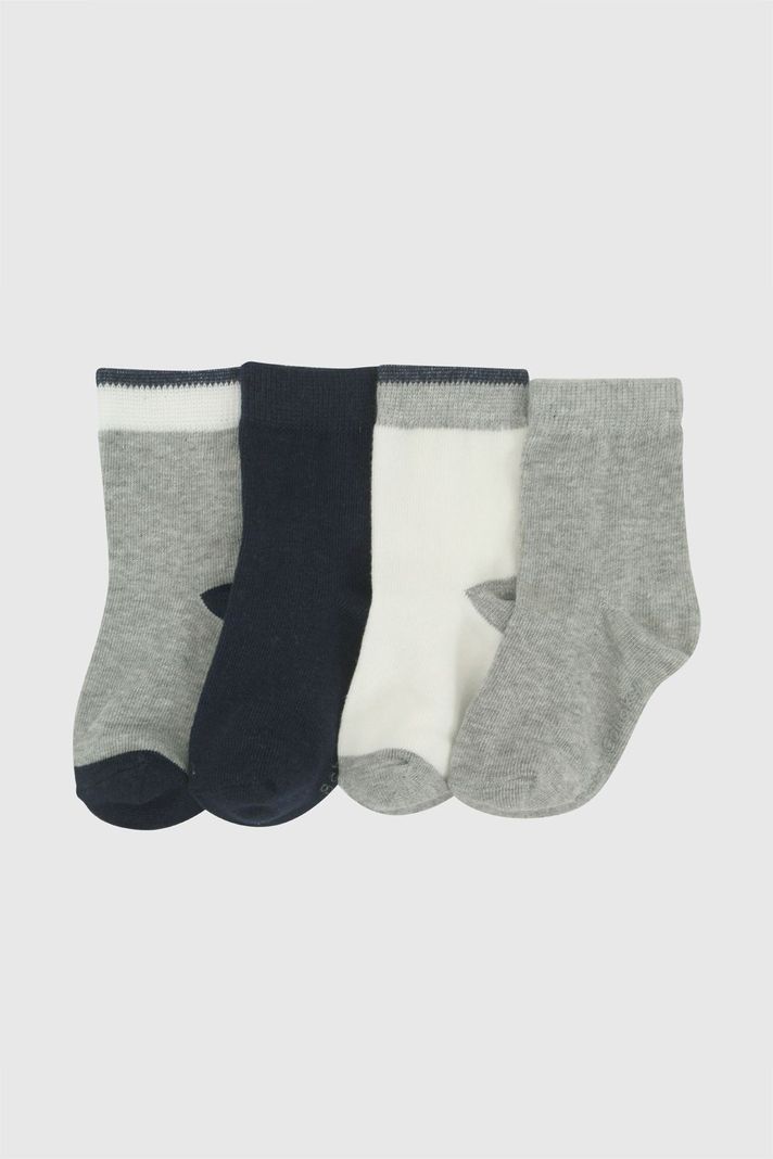 Calcetin deportivo punto suave y resistente nino gris 0/3M a 3/4A 14
