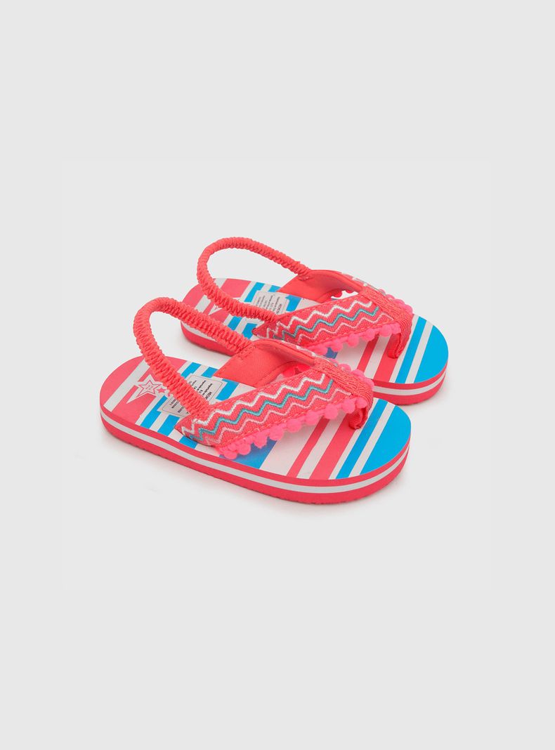Hawaiana De Niña Elástico Etnica Rojo (21 A 27) Colloky-0