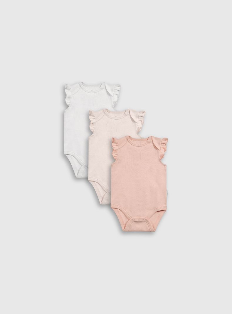 Pack de Bodies Niña Blanco 54837 Colloky-0