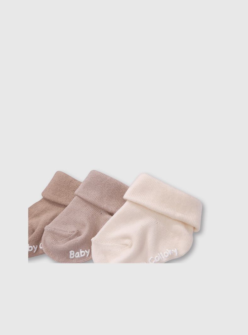 Calcetín Corto Unisex Beige 54203 Colloky-1