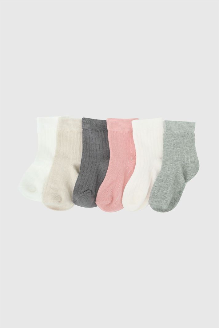 Pack 6 Calcetin Deportivo Punto Suave Y Resistente Multicolor Nina 0/3M a 3/4A Colloky