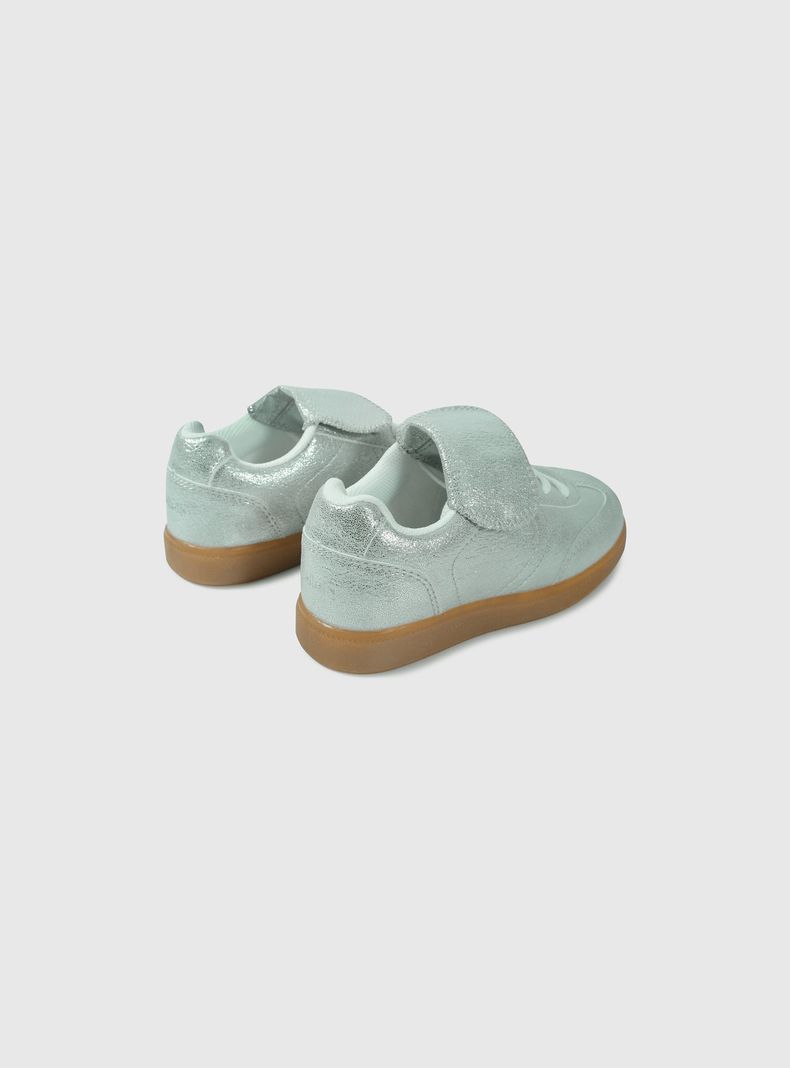 Zapatilla Niña Gris Espejado Plata 55896 Colloky-4