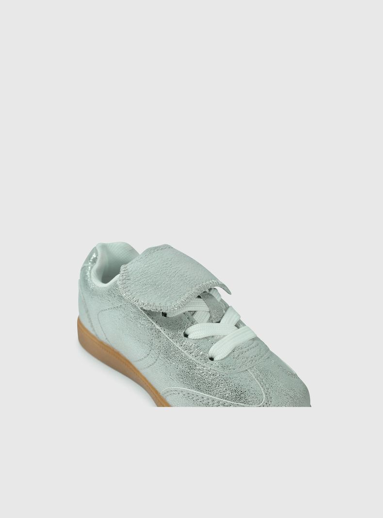 Zapatilla Niña Gris Espejado Plata 55896 Colloky-5