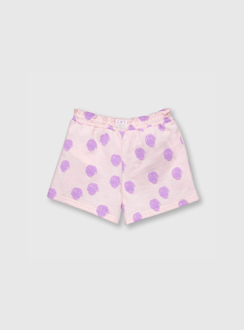 Short De Bebe Niña Estampado Rosado (3 A 36 Meses) Colloky-1