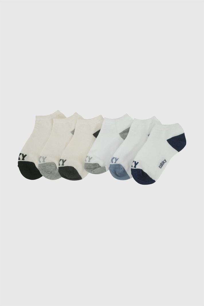 Pack 6 Calcetin Trainee Punto Suave Y Resistente Blanco Nino 3/4A a 9/12A Colloky