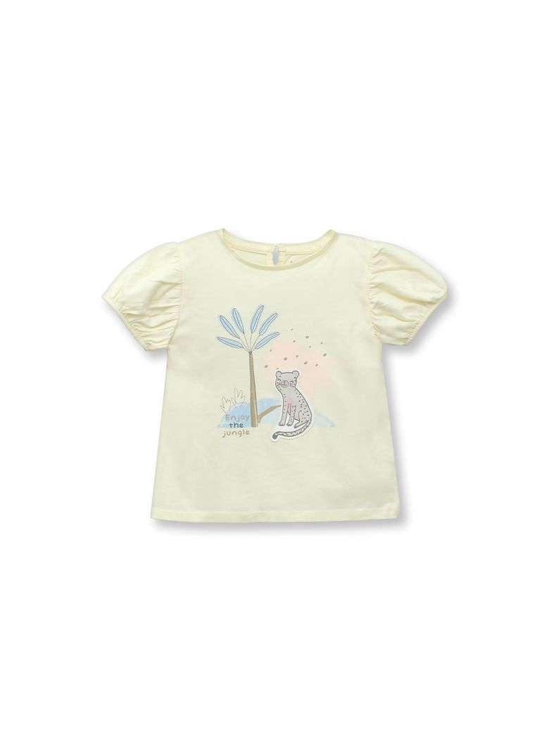 Polera Bebé Niña Guepardo Amarillo (3 A 36 Meses) Colloky-0