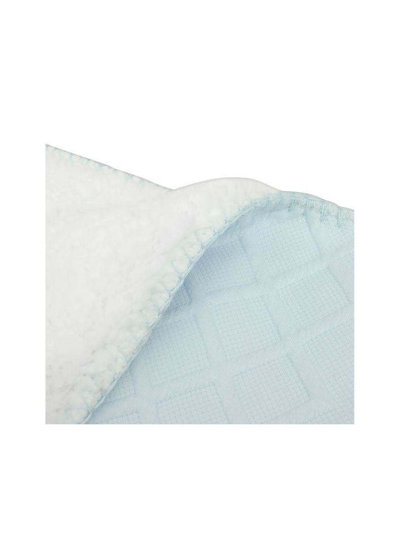 Manta Bebé Niño Franela Sherpa Celeste Tu Colloky-1