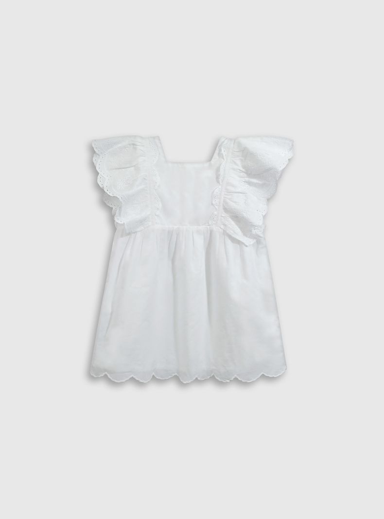 Vestido Niña Blanco 54895 Colloky-0