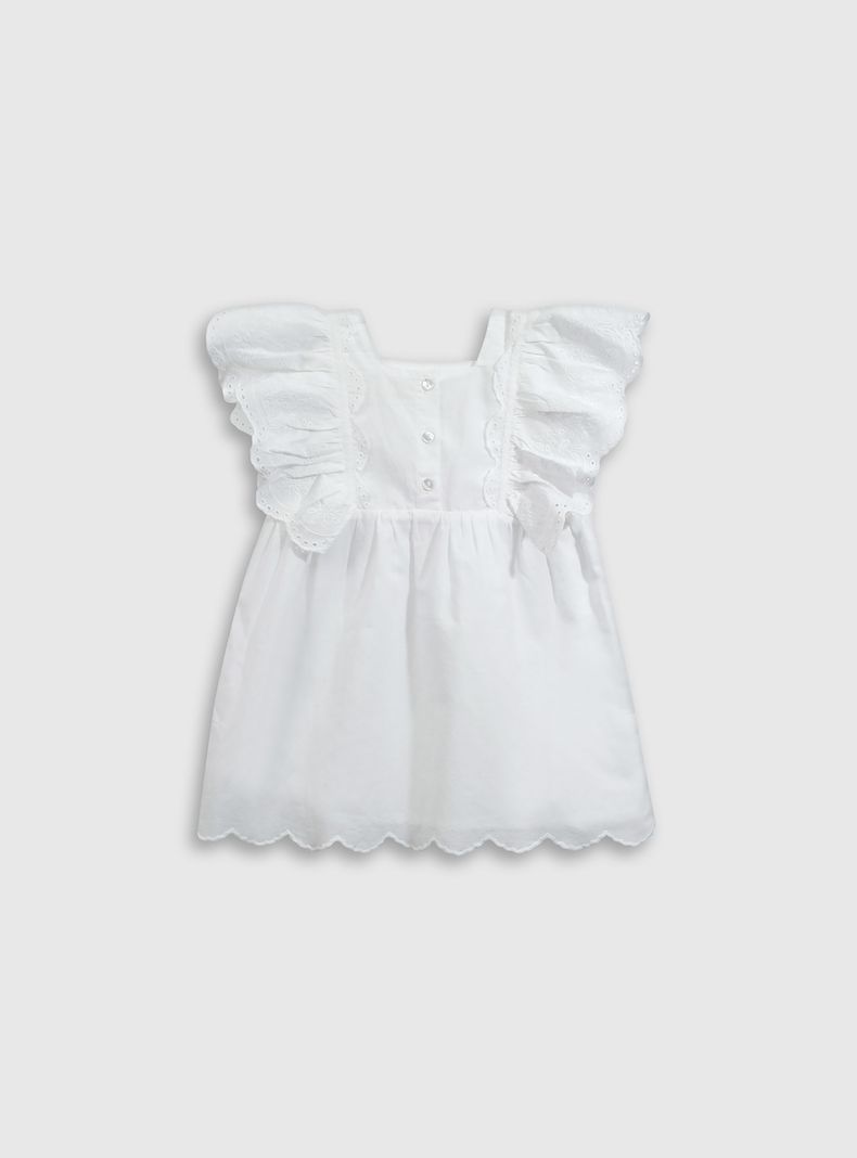 Vestido Niña Blanco 54895 Colloky-1