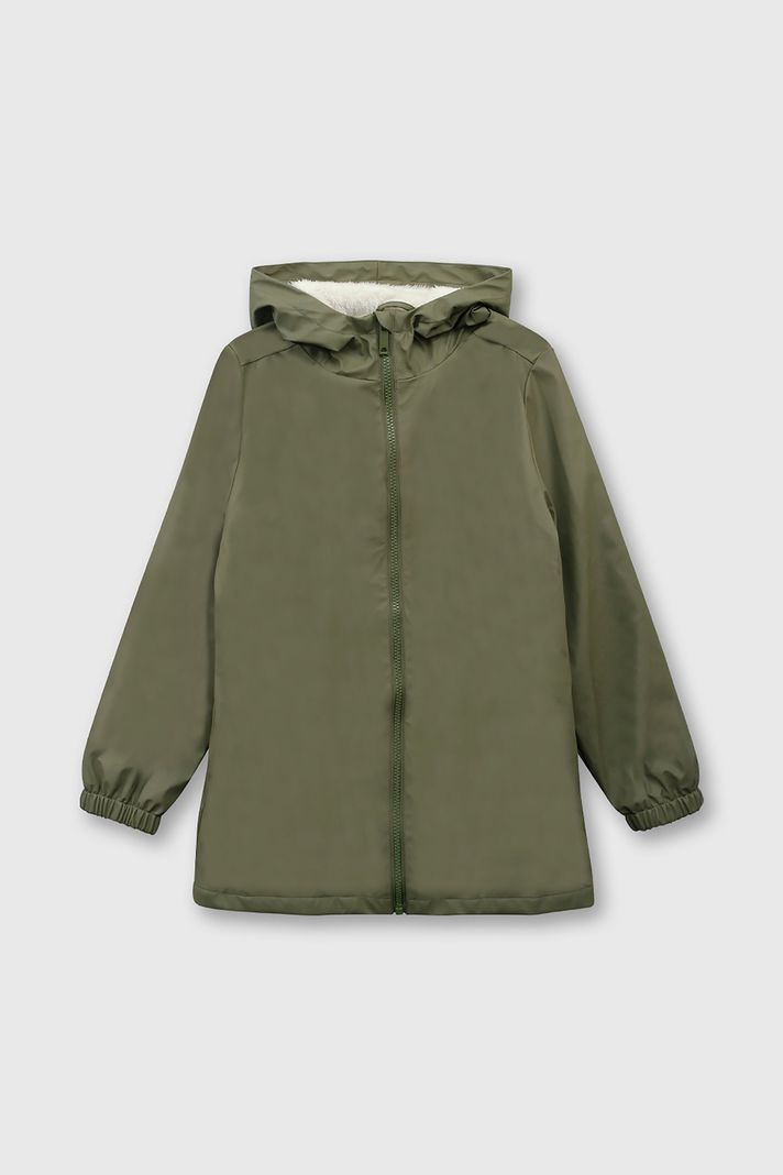 Chaqueta Engomada con Forro Verde