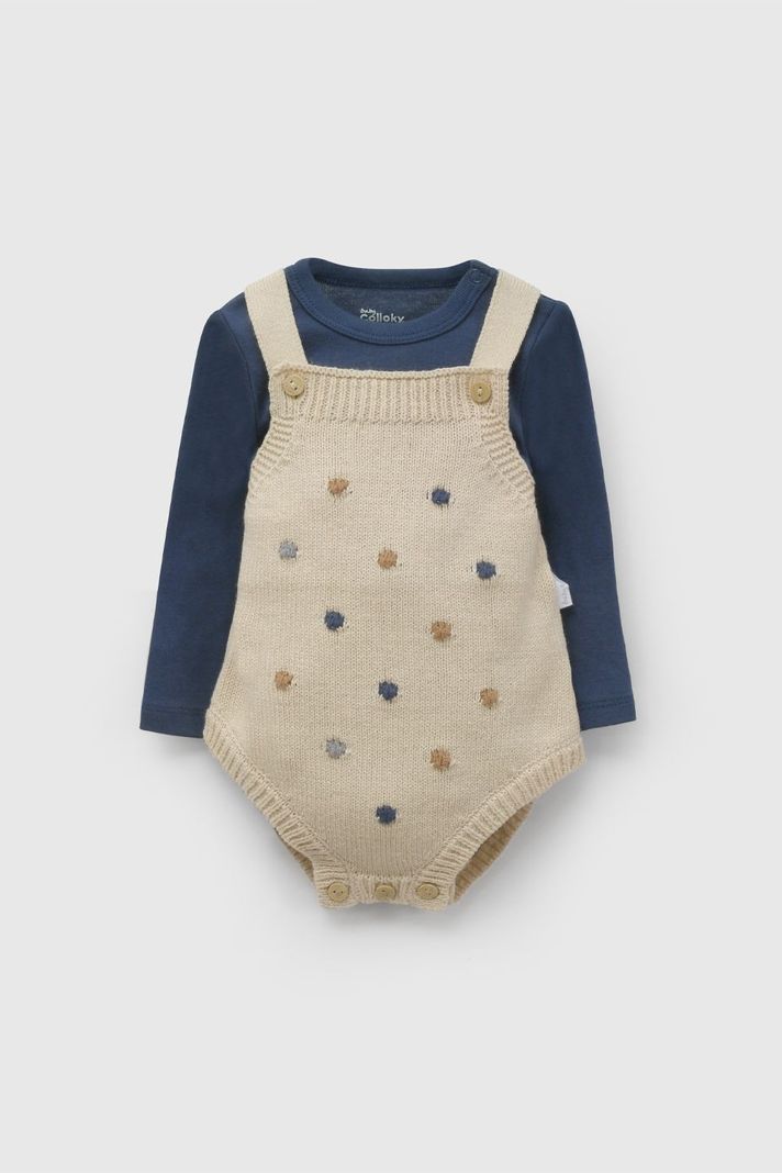 Conjunto Beige Bebe nino 7390 Colloky