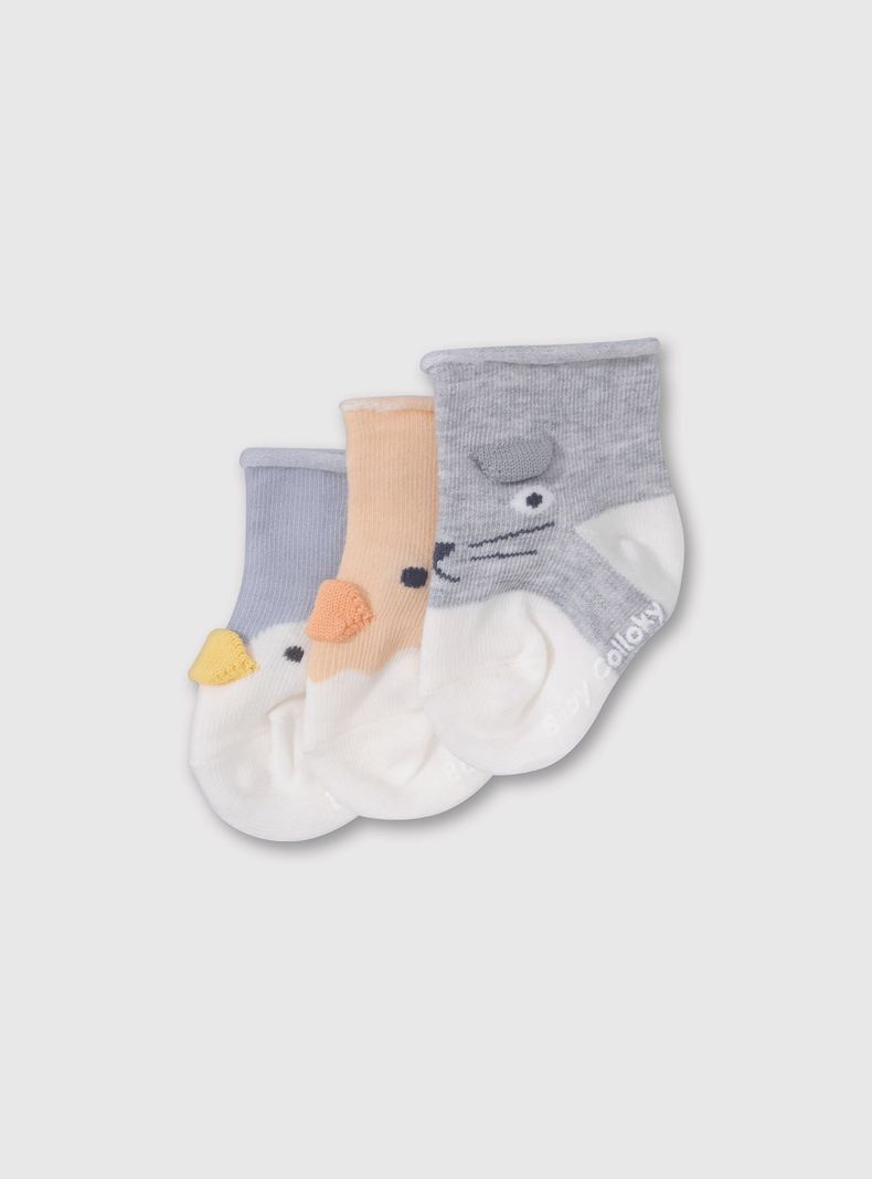 Calcetín Corto Unisex Gris 54204 Colloky-0