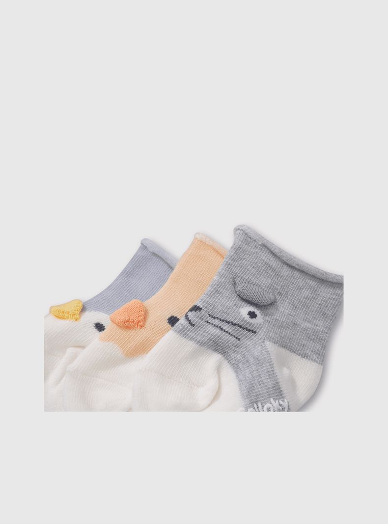 Calcetín Corto Unisex Gris 54204 Colloky-1