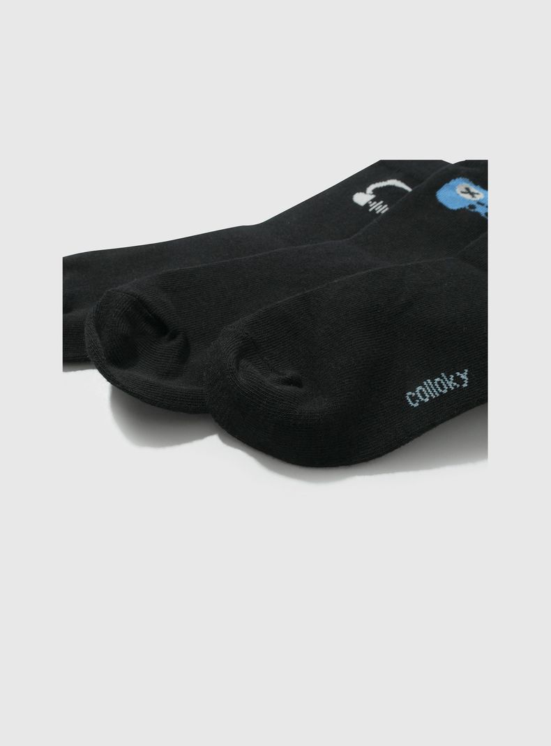 Calcetín 3/4 Niño Negro 55380 Colloky-2