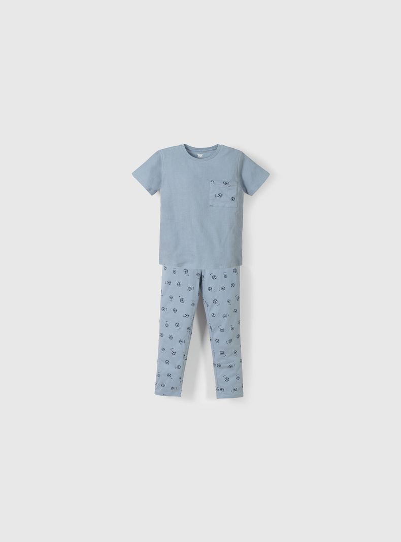 Pijama Niño Celeste 55421 Colloky-0
