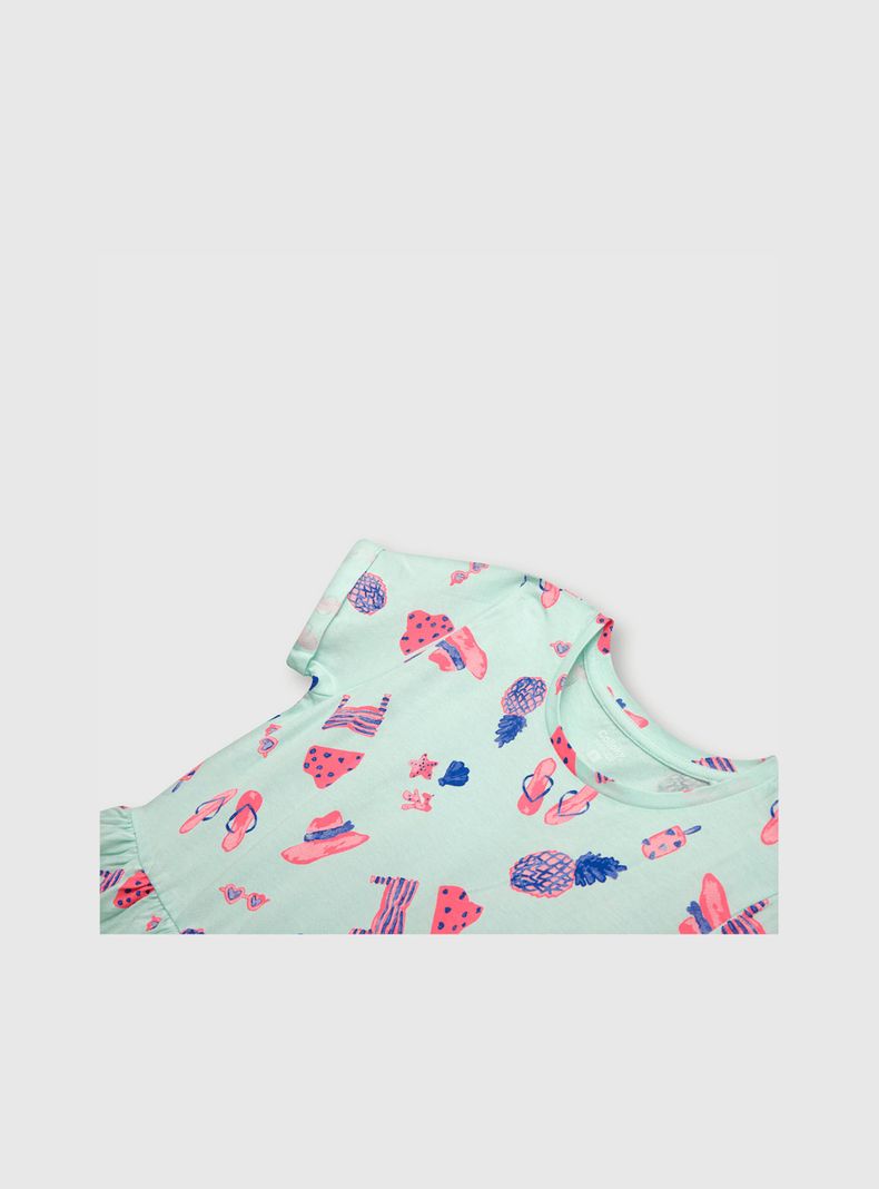 Vestido De Niña Estampado Calipso (2 A 12 Años) Colloky-2