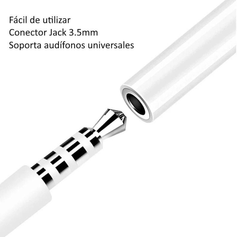Adaptador iPhone A Jack 3.5mm Audifonos - Comercial Belsan-1